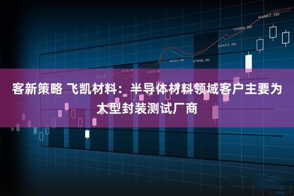客新策略 飞凯材料：半导体材料领域客户主要为大型封装测试厂商