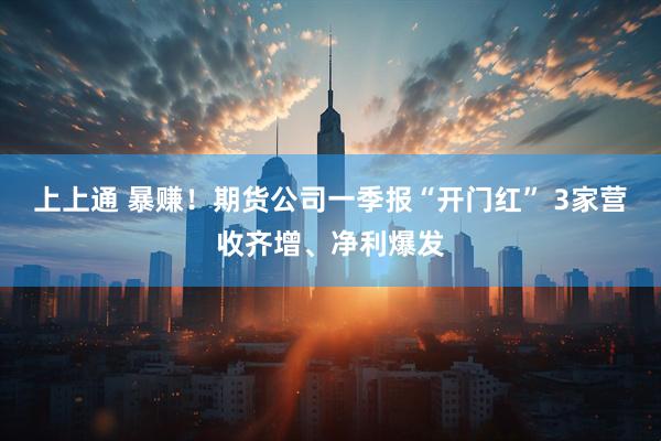 上上通 暴赚！期货公司一季报“开门红” 3家营收齐增、净利爆发